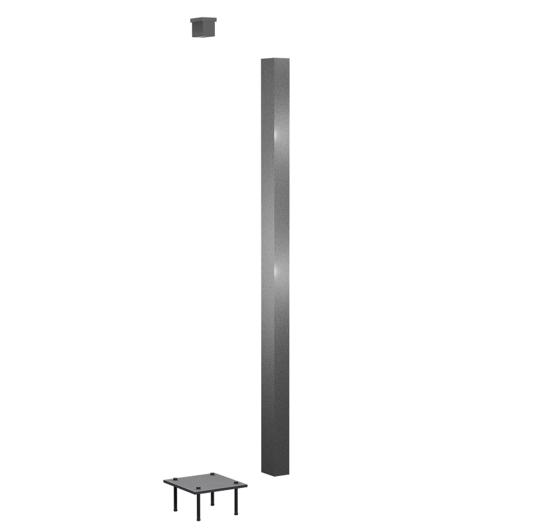 Stîlp de gard amplasat de-a lungul marginii bazei